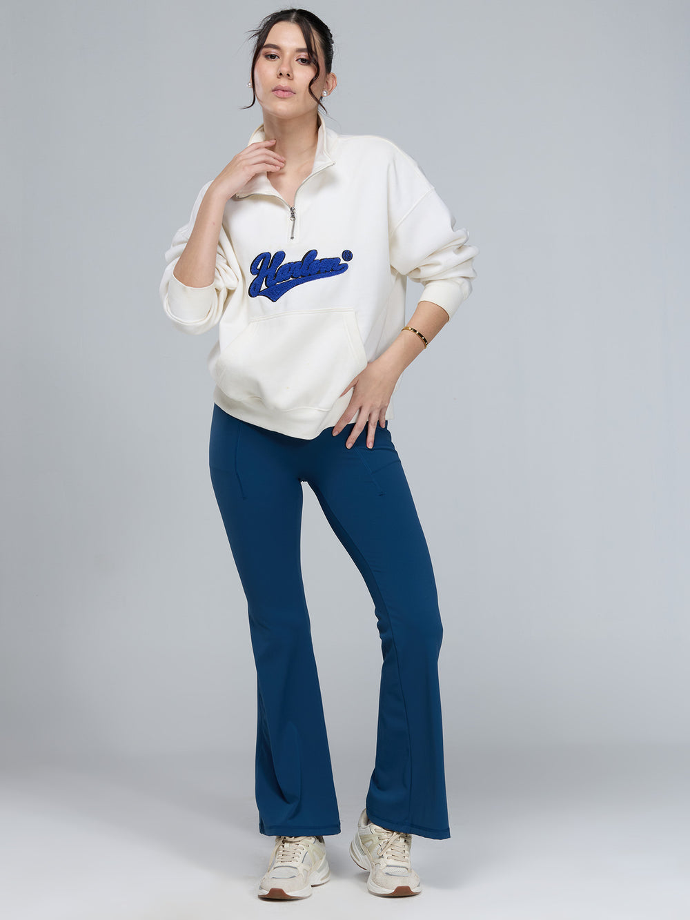 Navy Tall Hourglass Flared Leggings