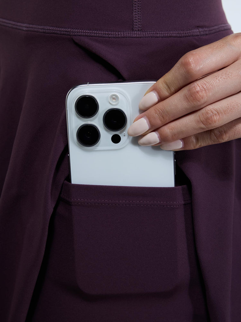 Wine Swirl Tennis Skorts