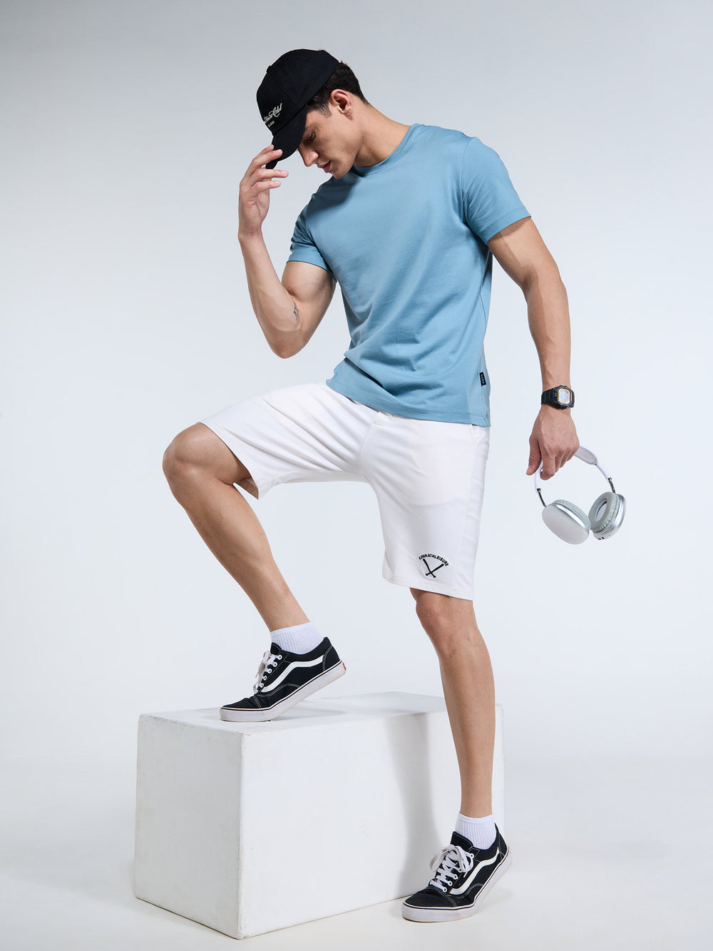 Blue Supima Crew Neck T-Shirt - Regular Fit