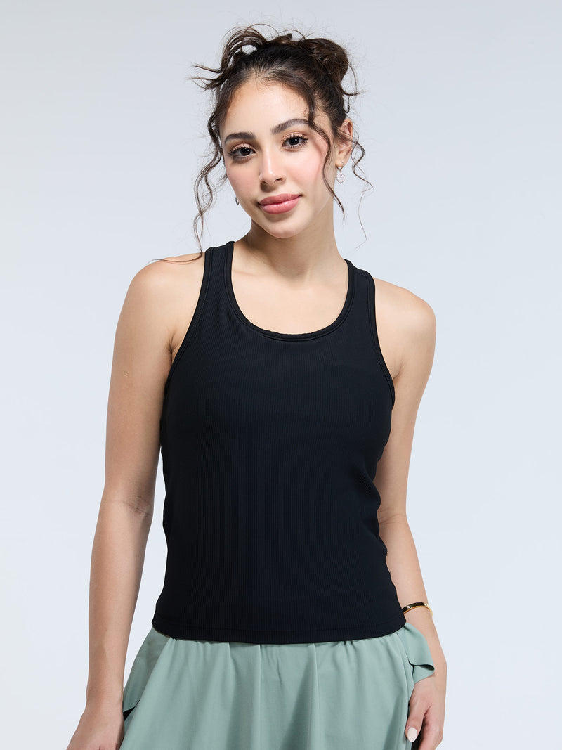 Black Tank Us Later Top