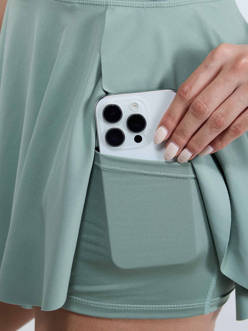 Sage Swirl Tennis Skorts