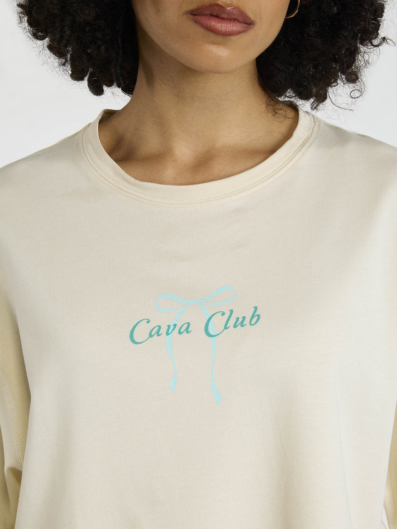 Cream Pilates Core Boxy Tee