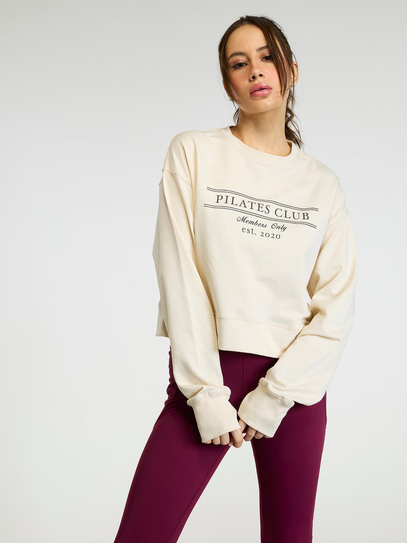 Cream Pilates Club Sweatshirt