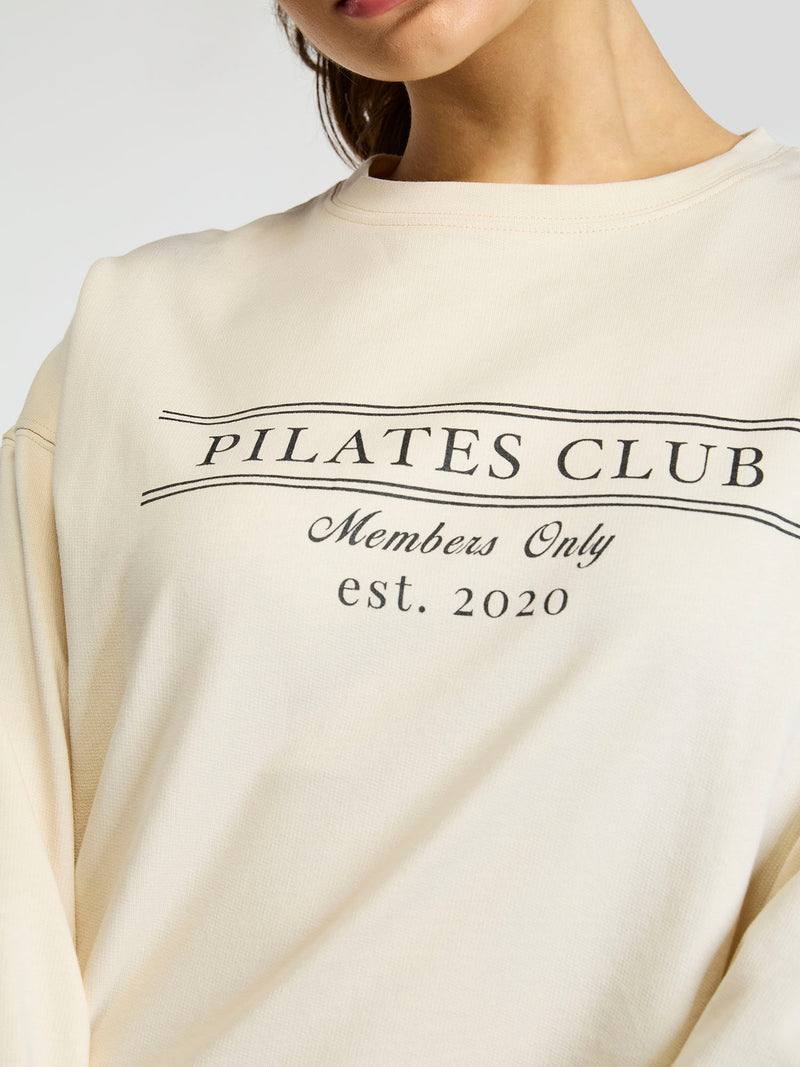 Cream Pilates Club Sweatshirt