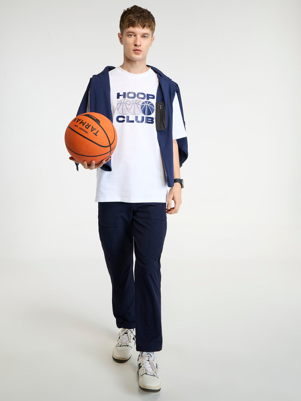 White Certified Hoopers Oversized Printed Tee - Men