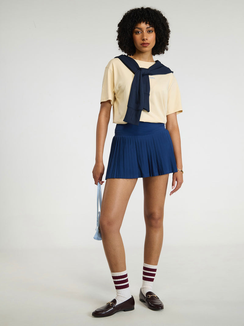 Cream Cava Sport Oversized Printed Tee - Women