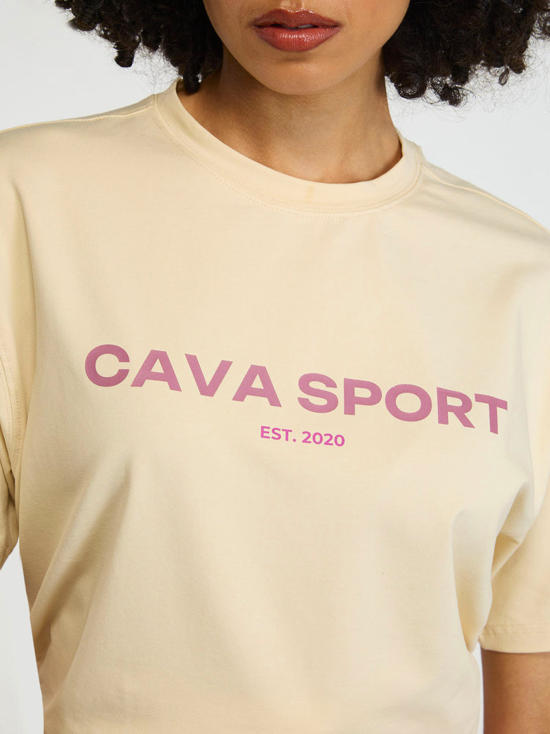 Cream Love All Oversized Printed Tee - Women