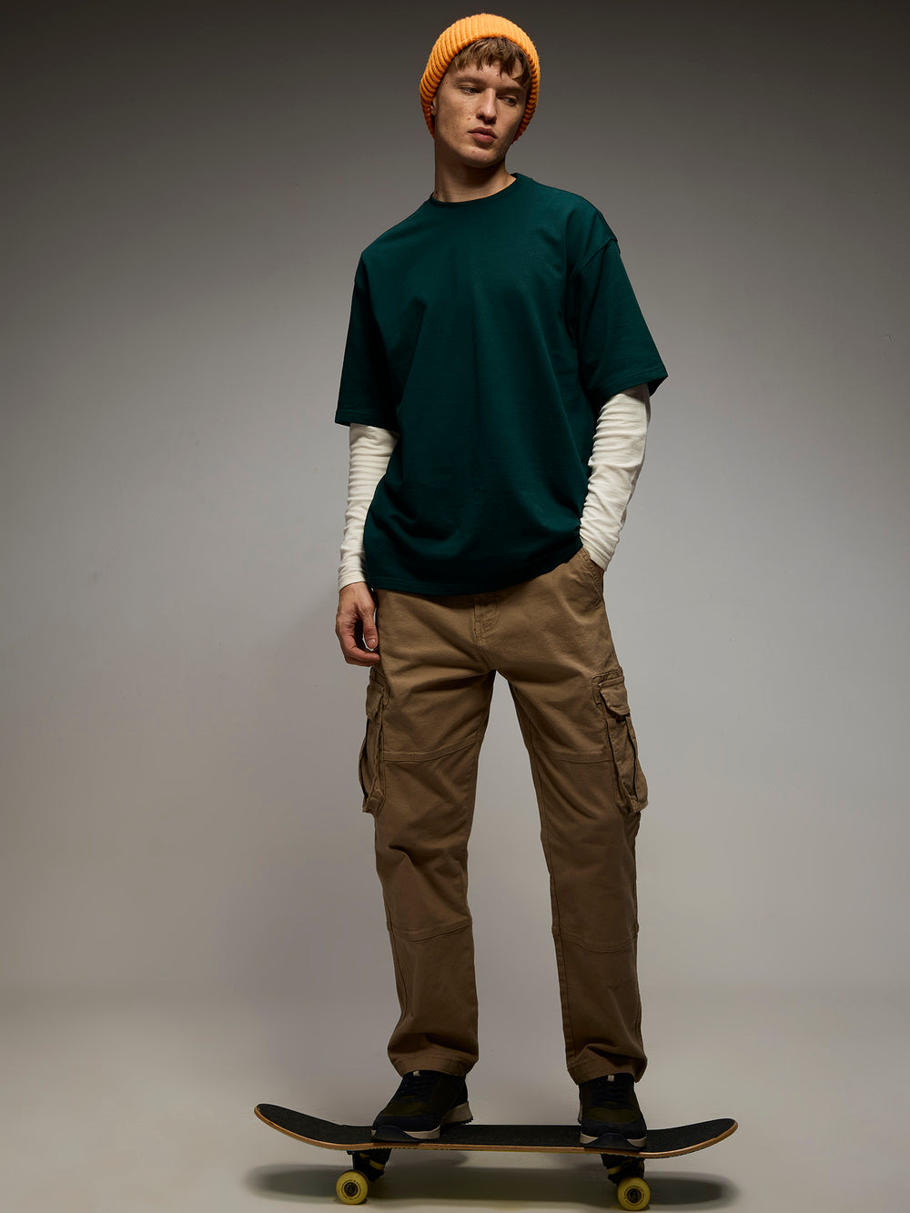 Pine Trackline Oversized Printed Tee - Men