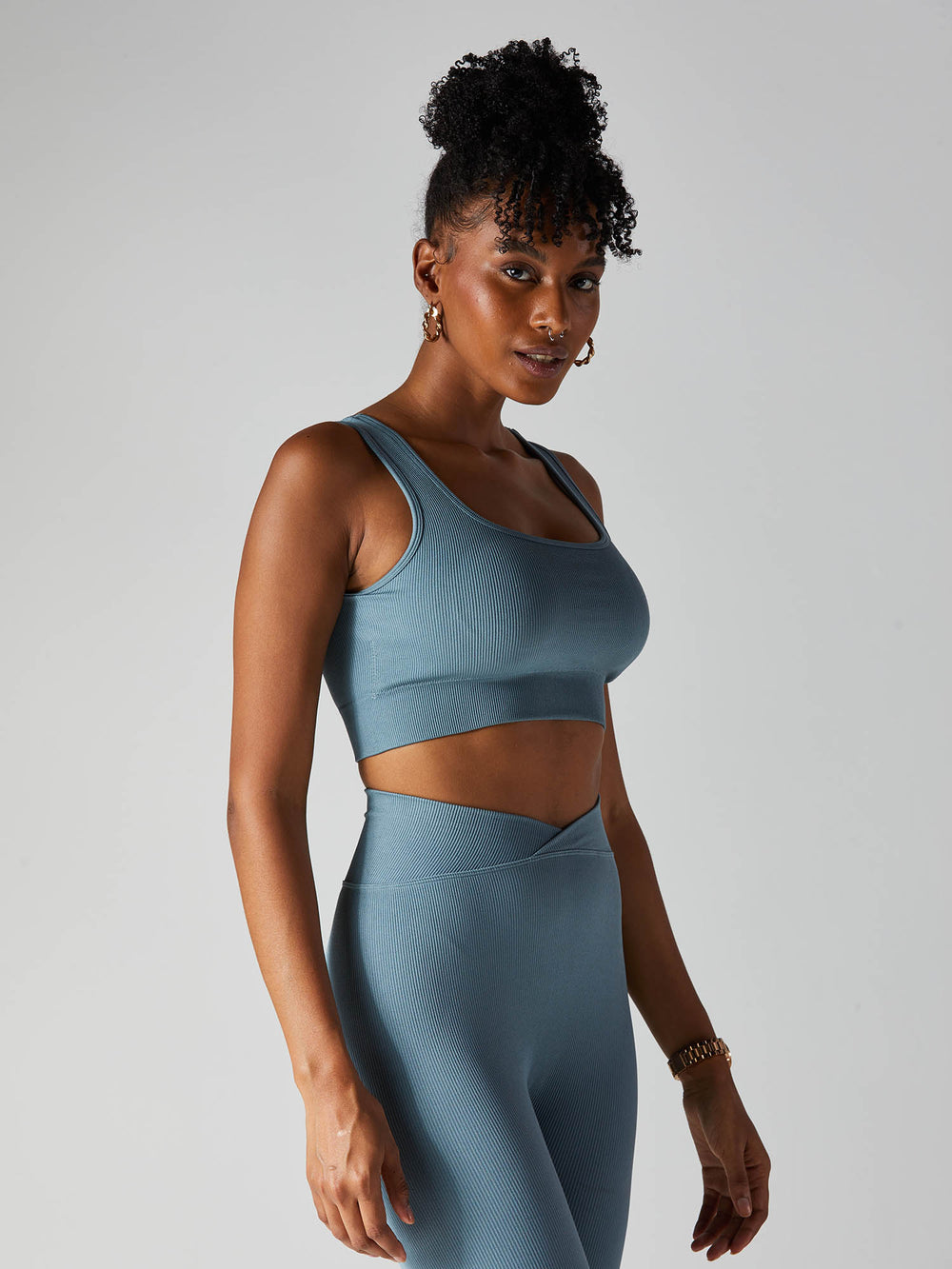 Blue-grey Aspire Sports Bra
