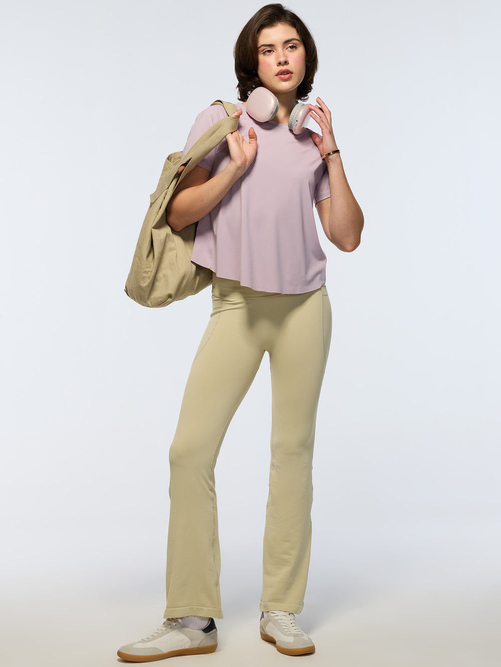 Light Mauve Overlap Tee