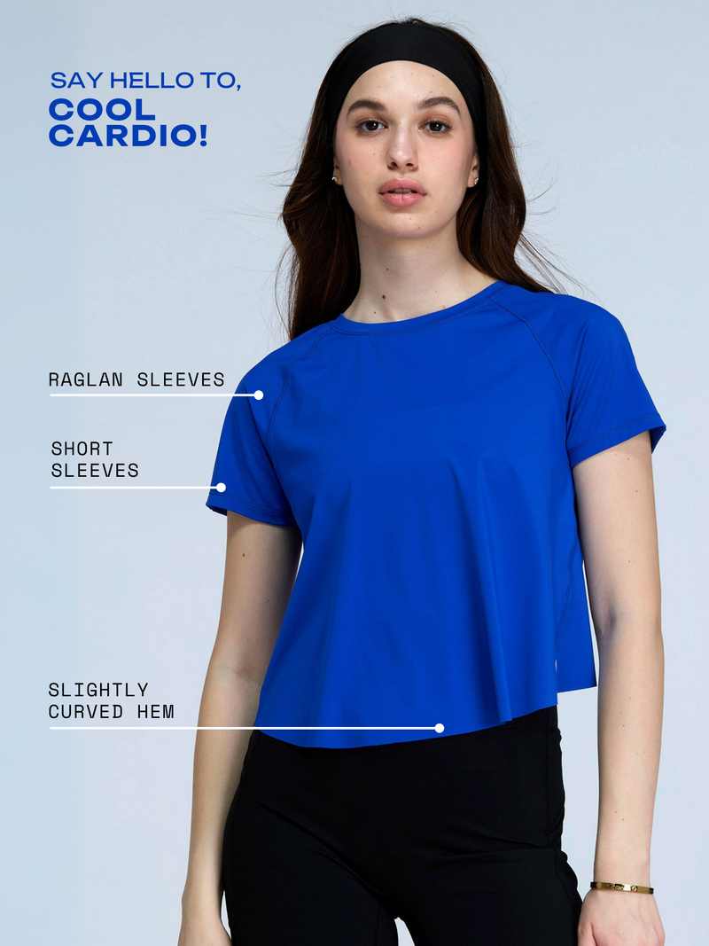 Cobalt Overlap Tee