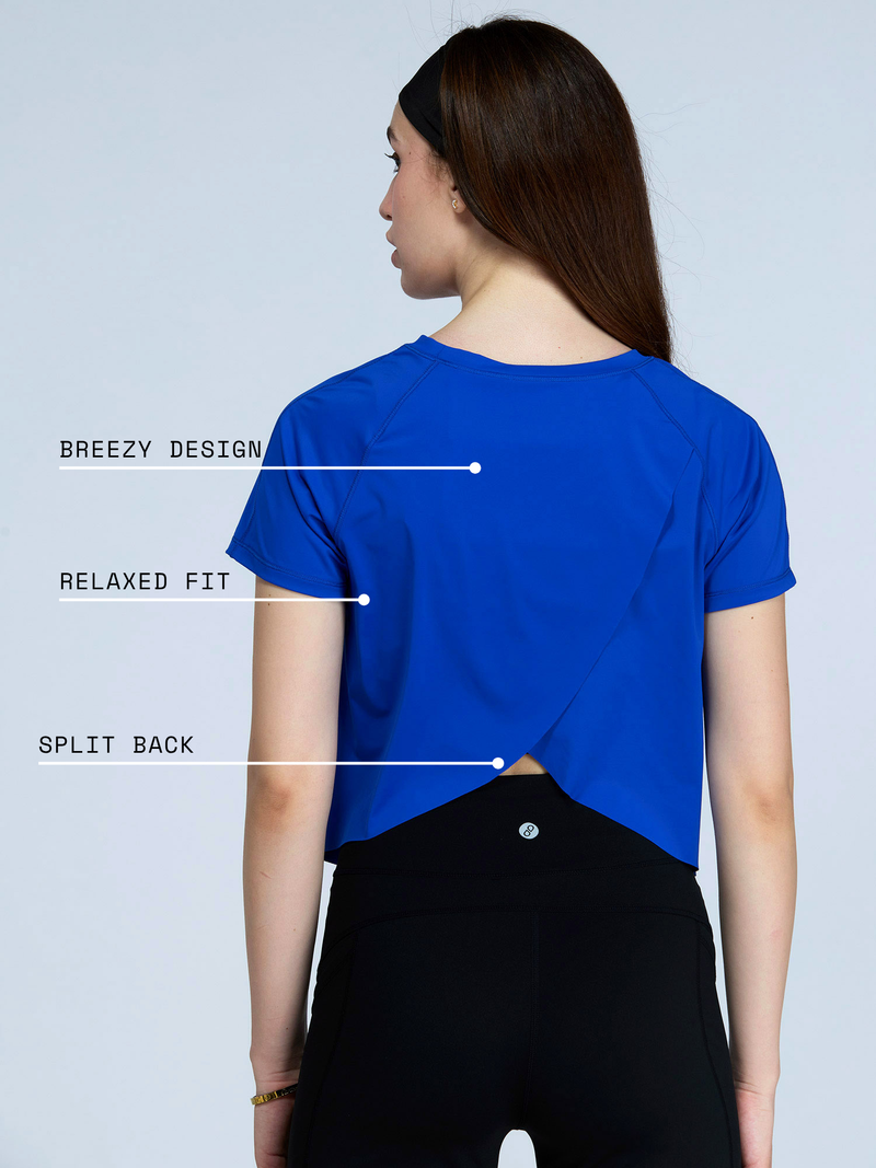 Cobalt Overlap Tee