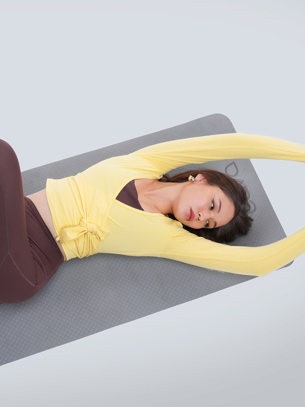 Yellow Cotton Wrap Top