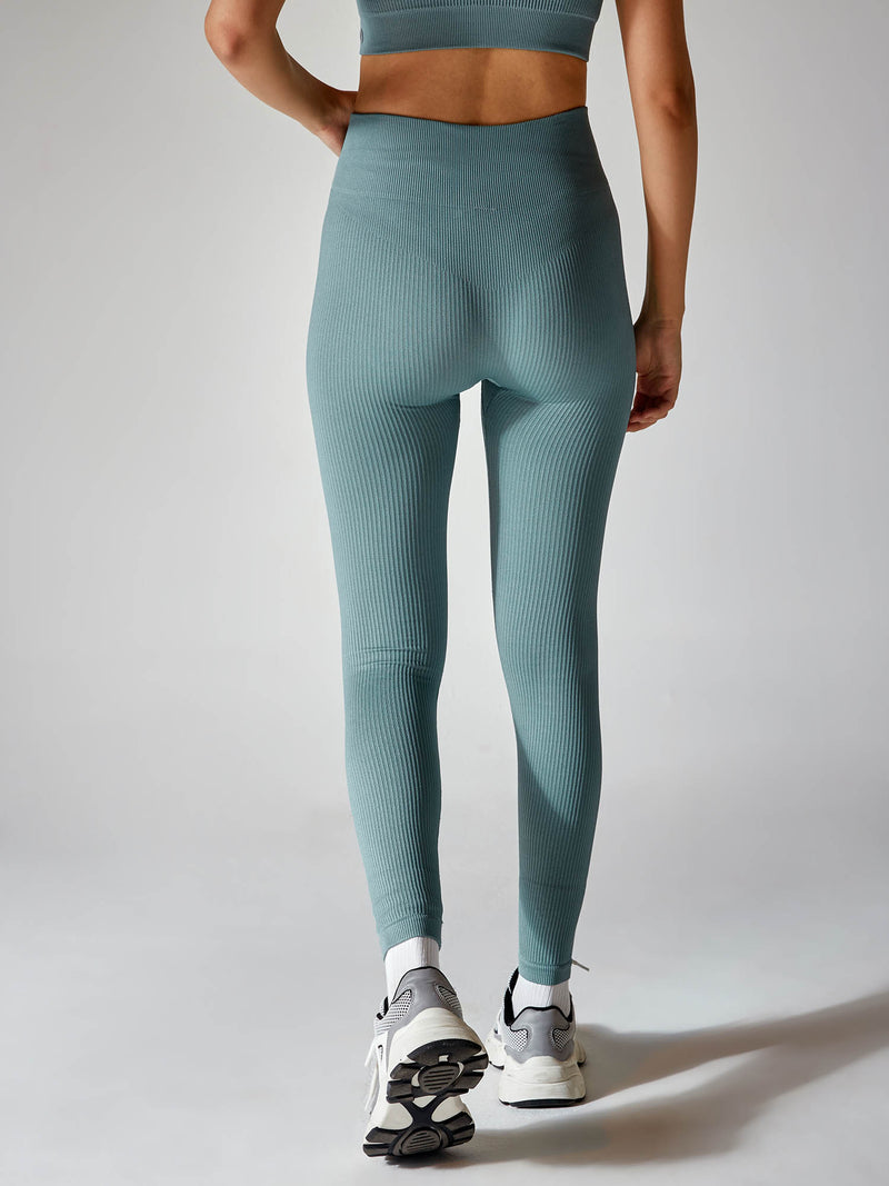 Slate Blue Seamless Cinched Leggings