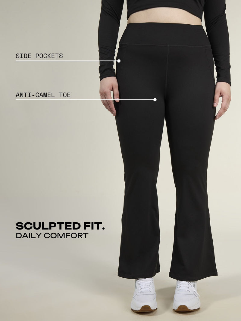Black Sculpt Bootcut Leggings