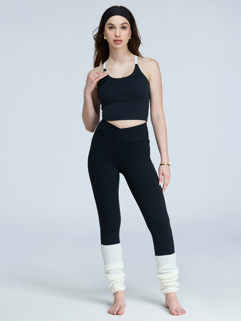 Black Cross Back Sports Bra