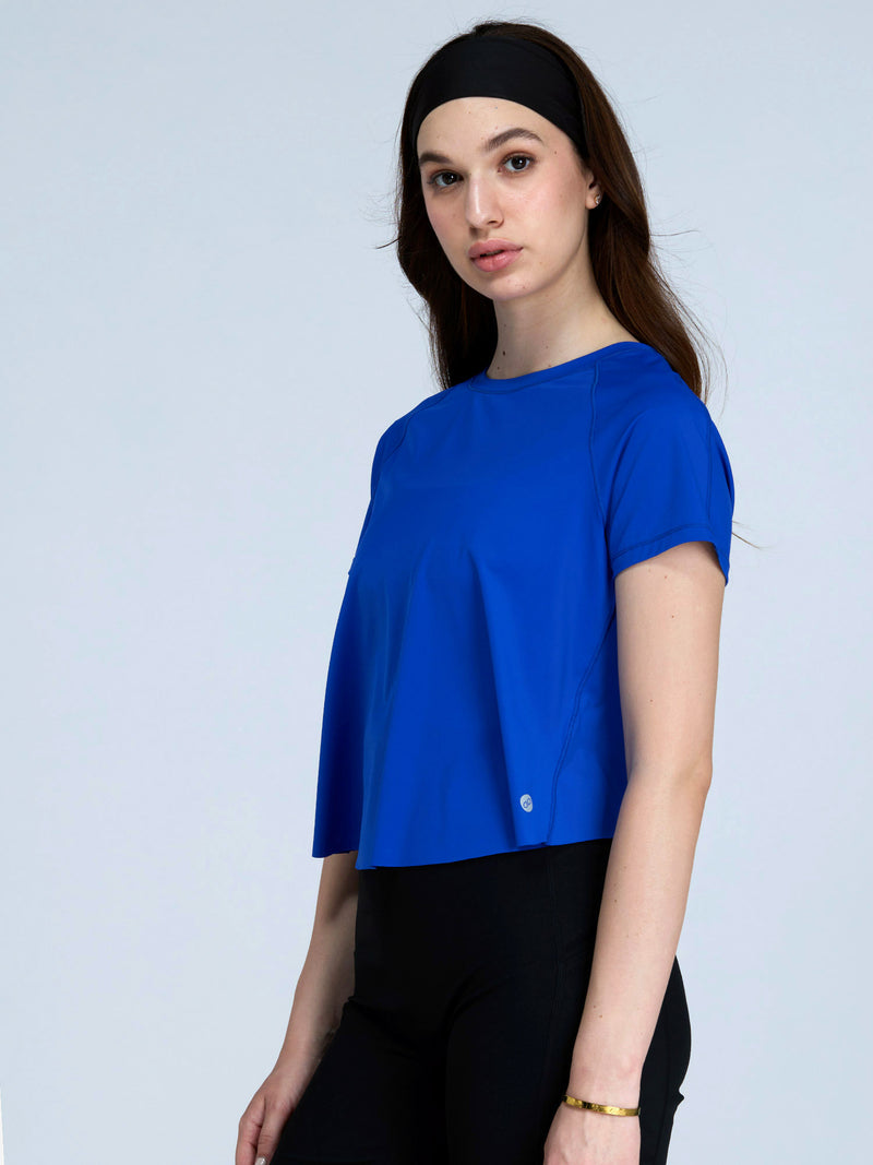 Cobalt Overlap Tee