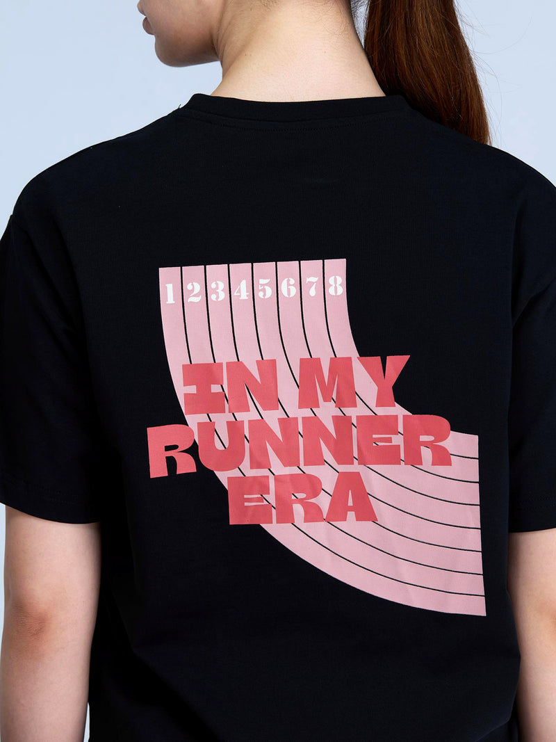 Black Graphic Oversized Tee - Women