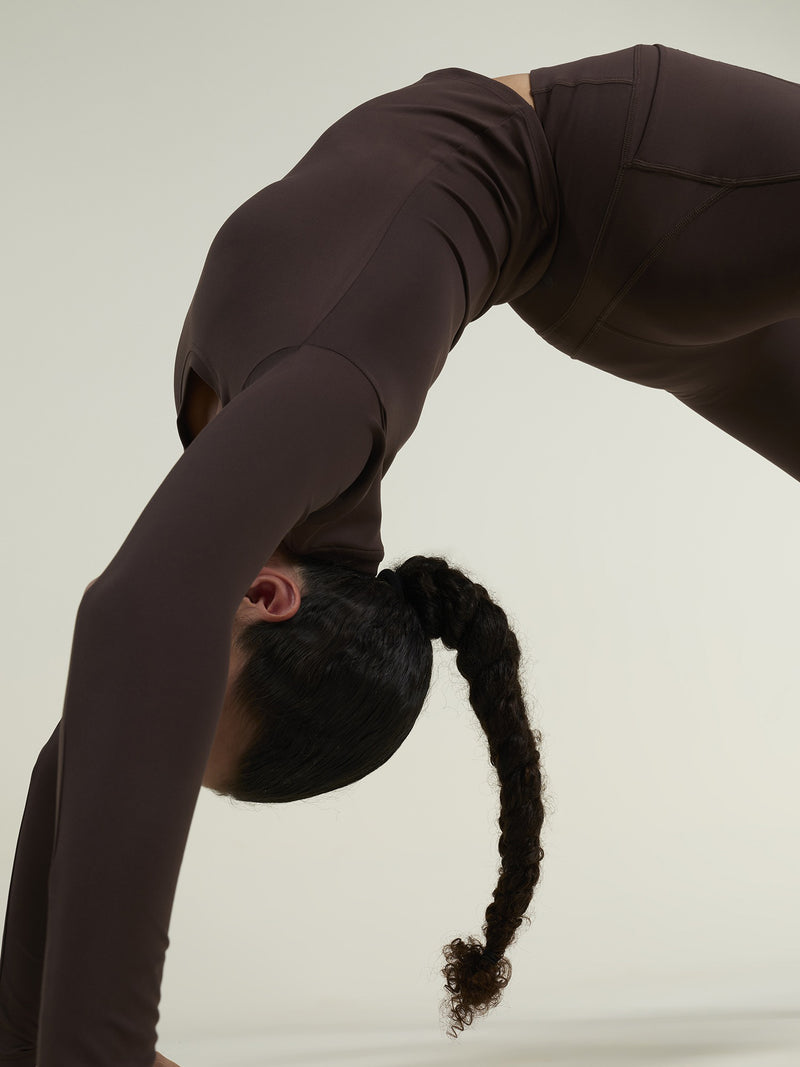 Brown Sculpt Scoop Top