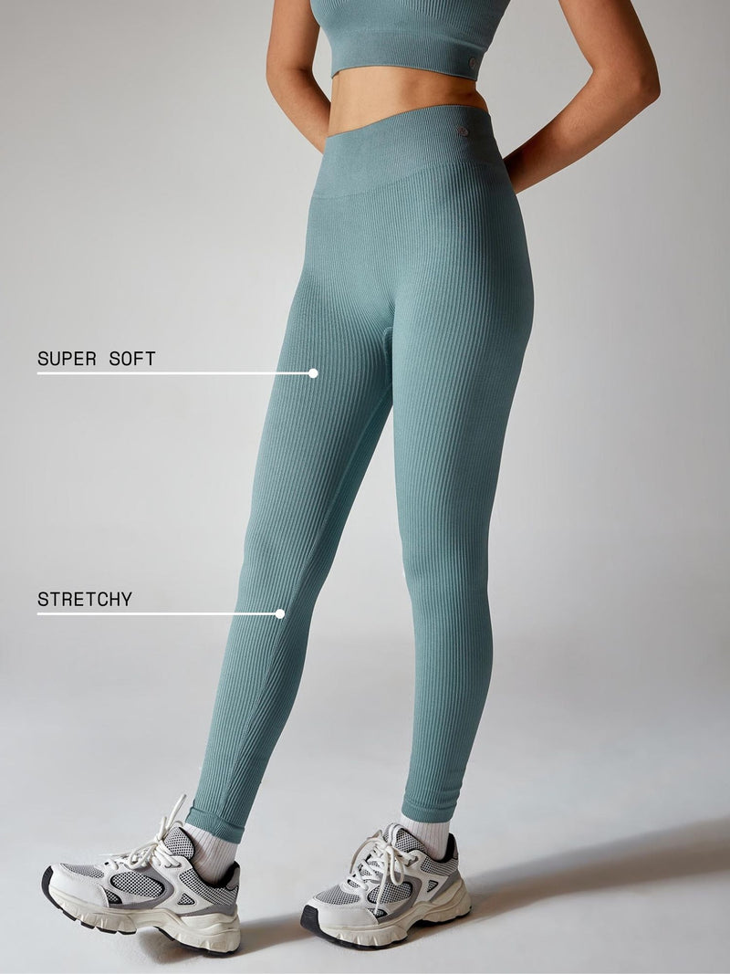 Slate Blue Seamless Cinched Leggings