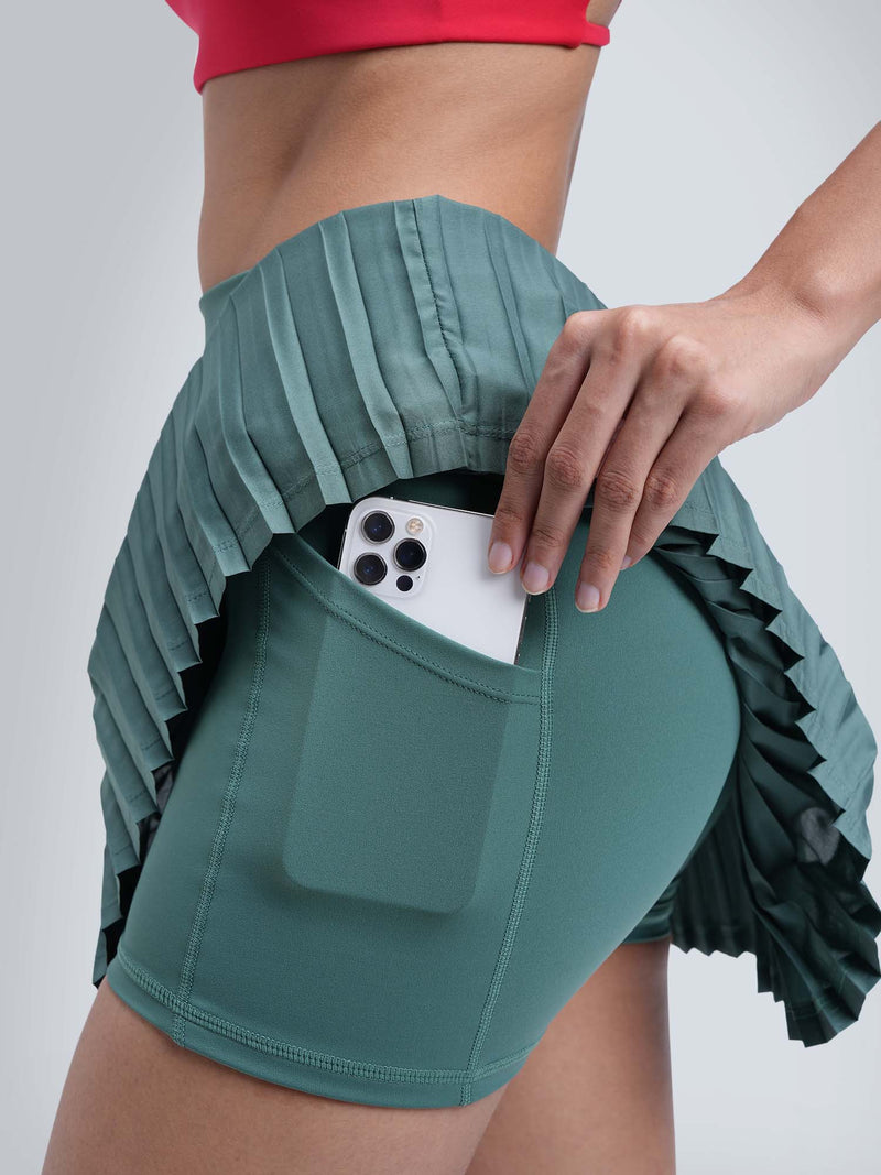 Pine Plie Pleated Skort