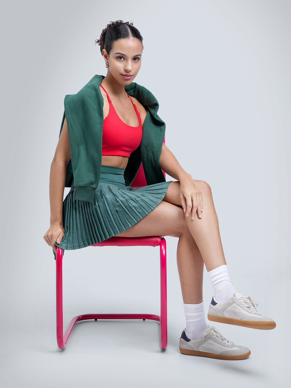 Pine Plie Pleated Skort