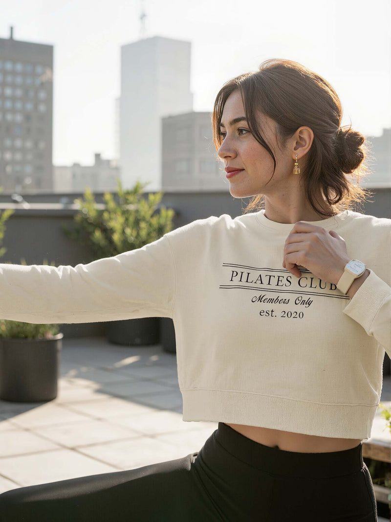 Cream Pilates Club Sweatshirt