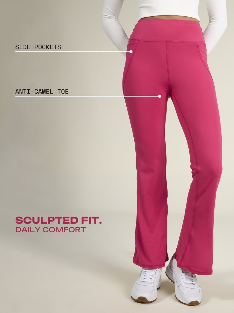 Hot Pink Sculpt Bootcut Leggings