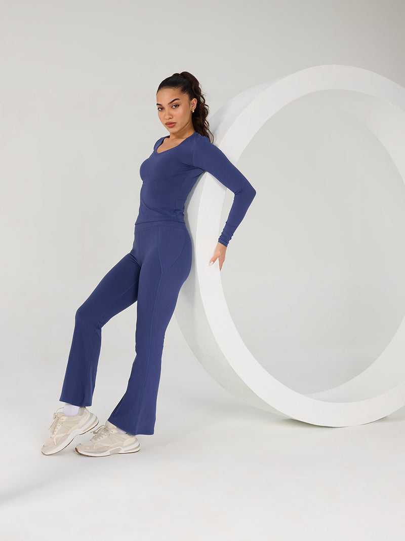 Navy Sculpt Bootcut Leggings