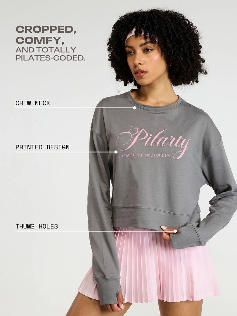 Grey Pilates Club Sweatshirt