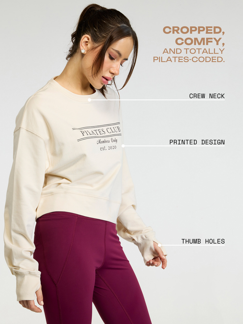 Cream Pilates Club Sweatshirt