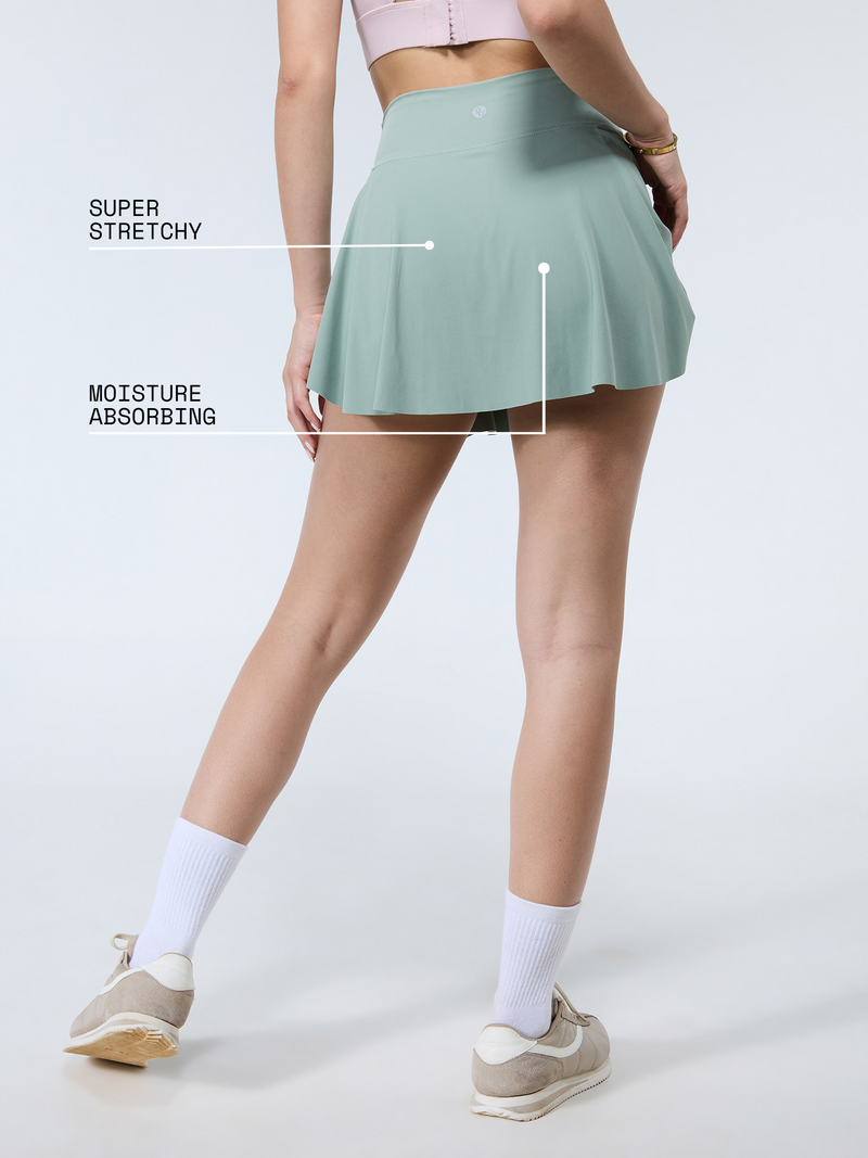 Sage Swirl Tennis Skorts
