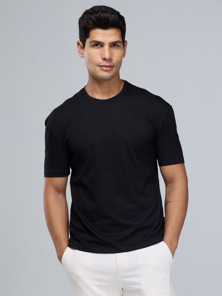 Black Supima Crew Neck T-shirt