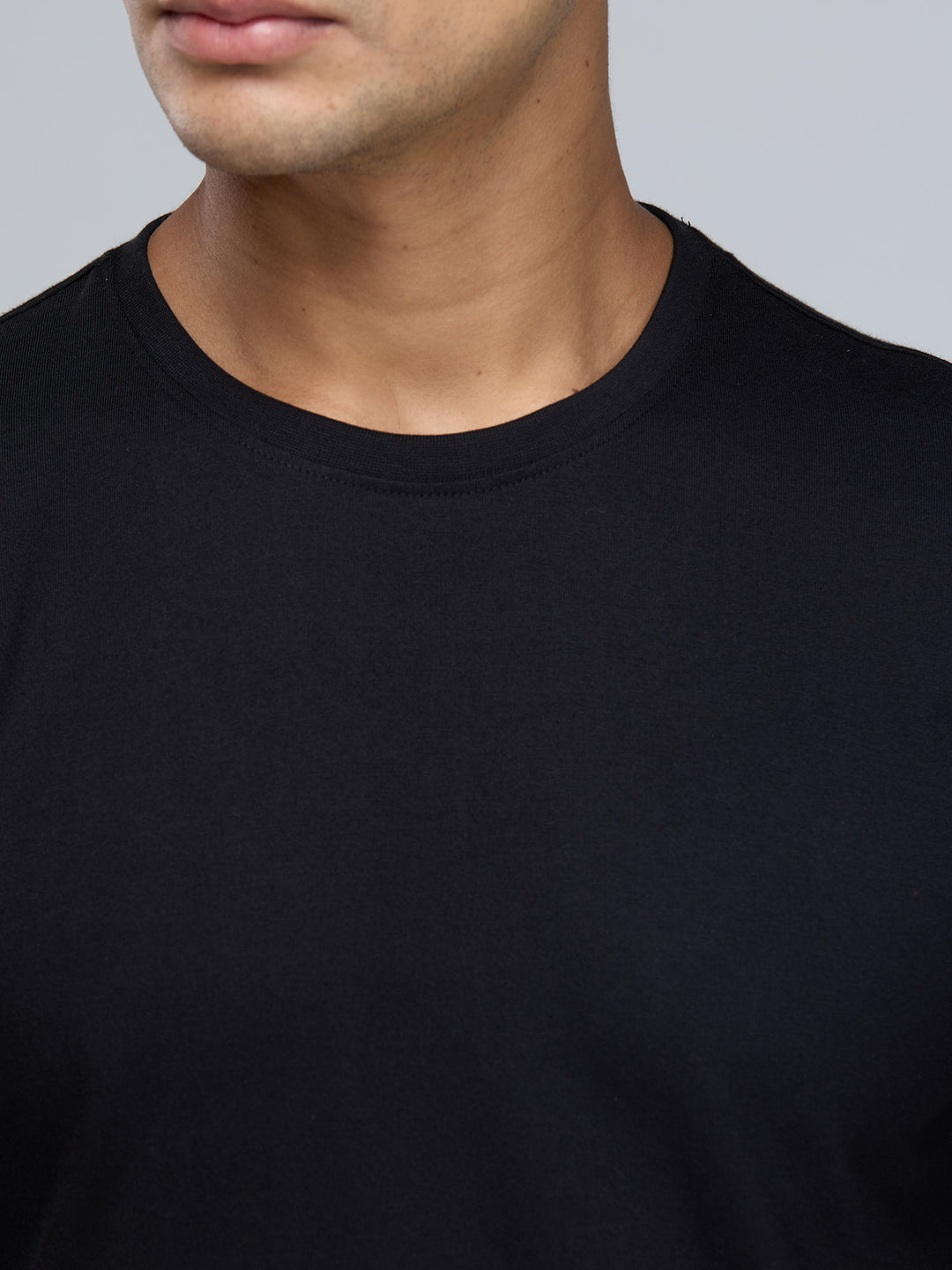 Black Supima Crew Neck T-shirt