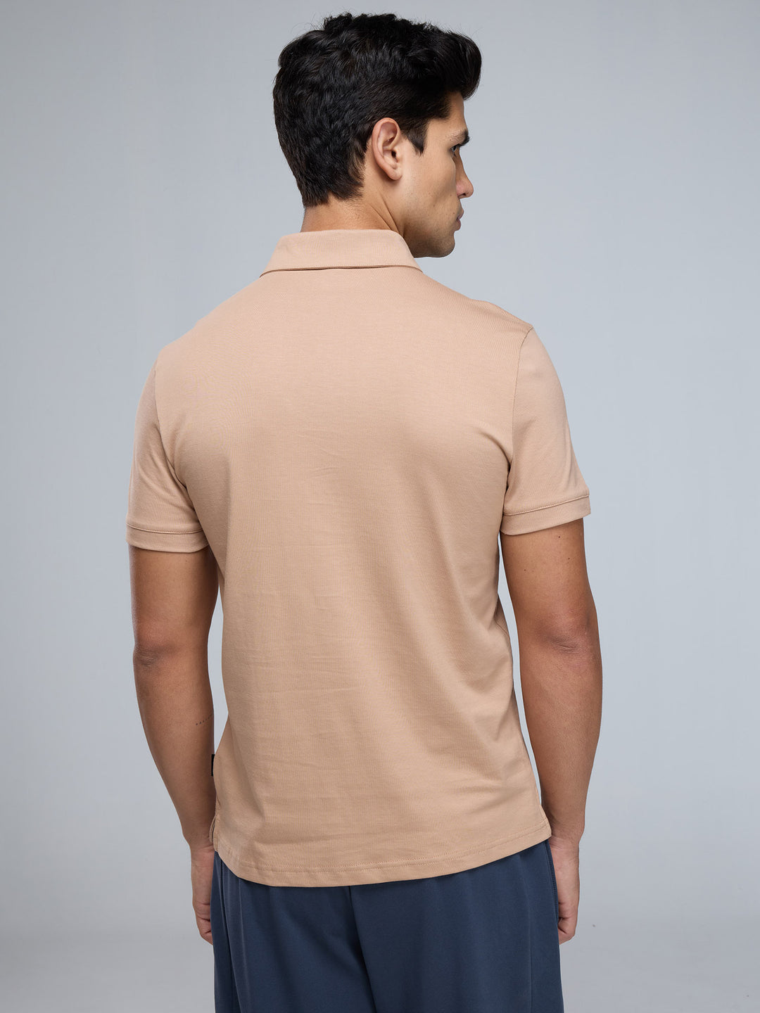 Beige Supima Polo T-shirt