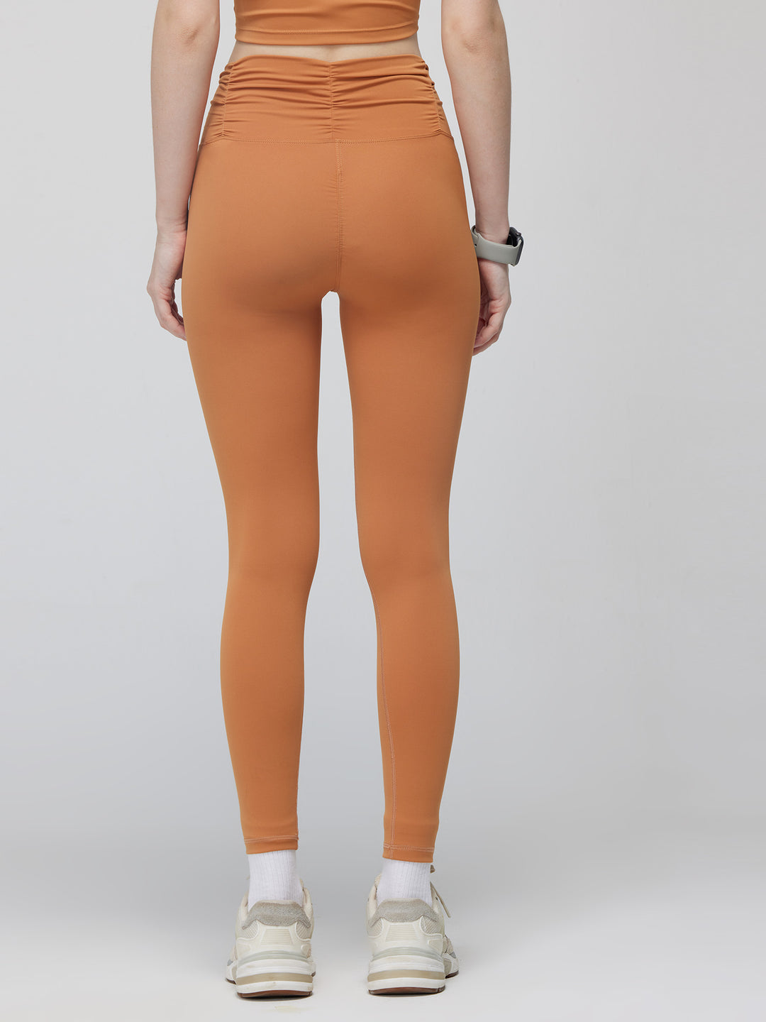 Pecan Ruched Waist Leggings