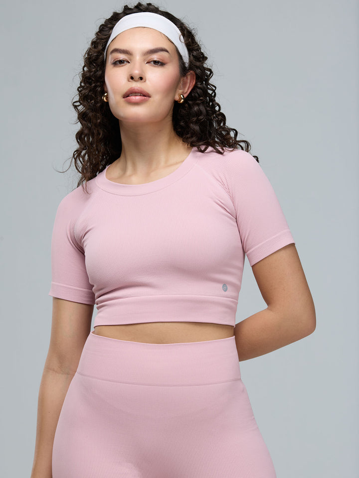 Pink Pulse Cropped T-shirt