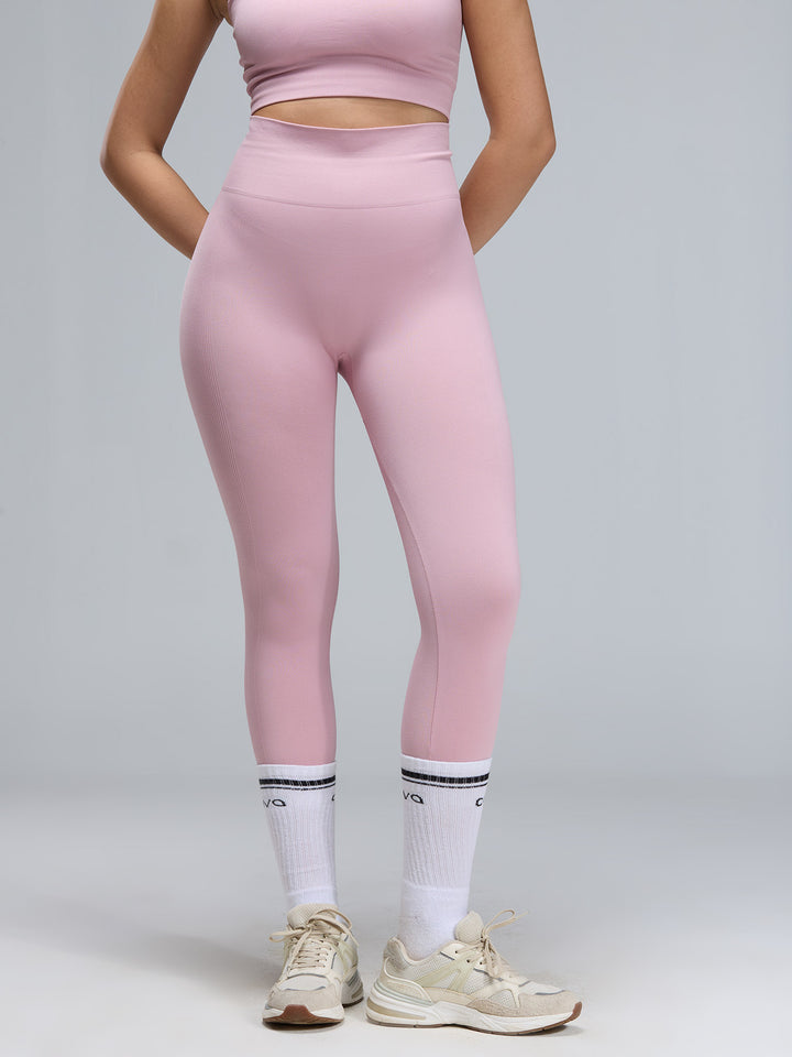 Pink Sky Rise Leggings