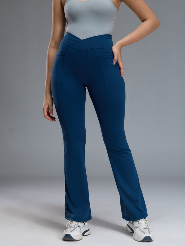 Navy Extra Tall Hourglass Flared Leggings