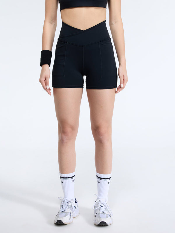 Black Hourglass Booty Shorts