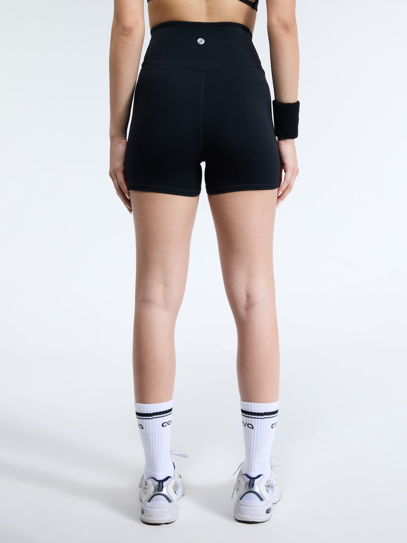 Black Hourglass Booty Shorts