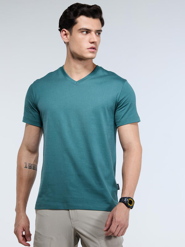 Pine Supima V Neck T-Shirt - Regular Fit