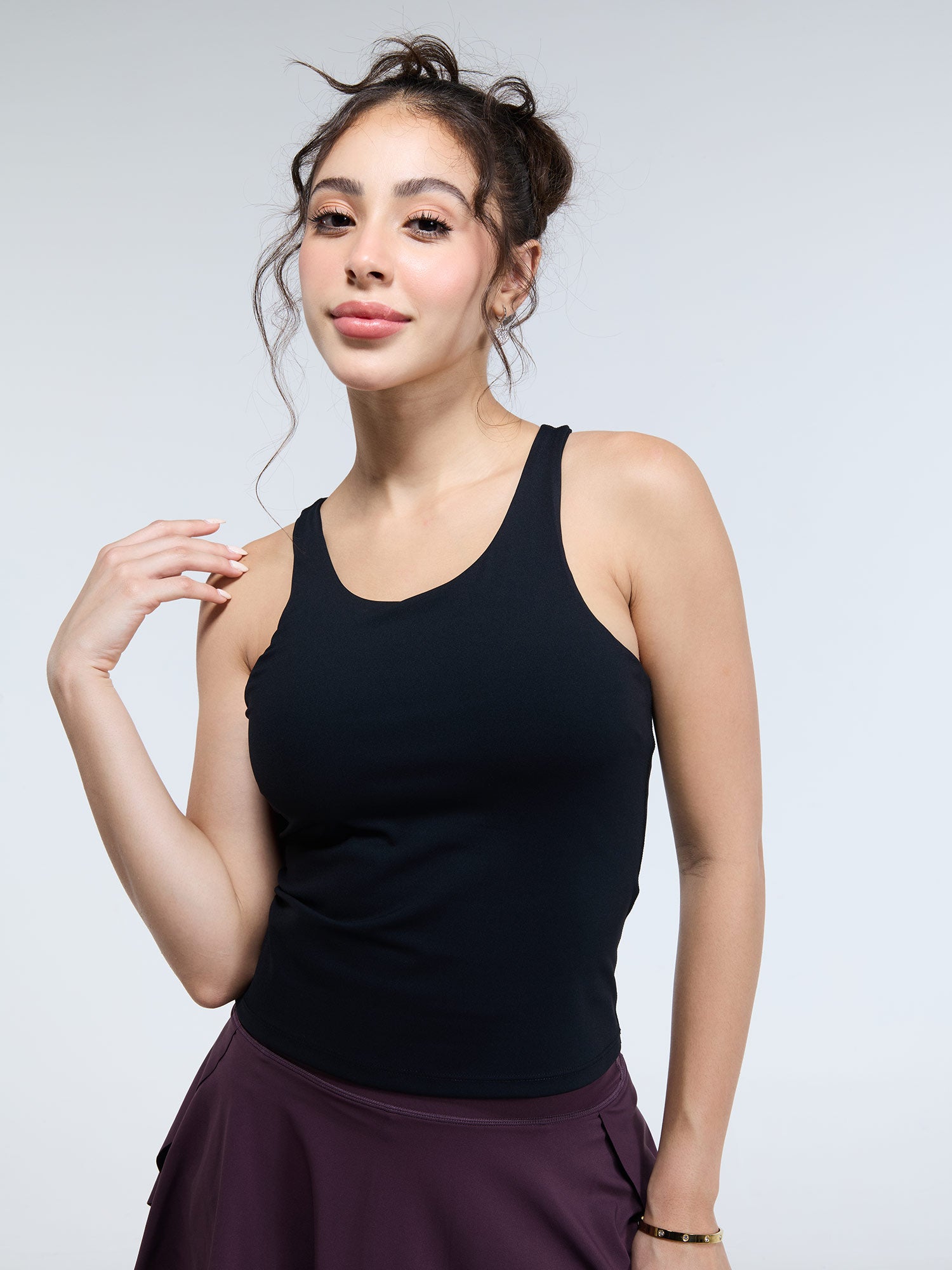 Black Racerback Tank | Sleek, Sporty & Breathable – Buy Now | Cava ...