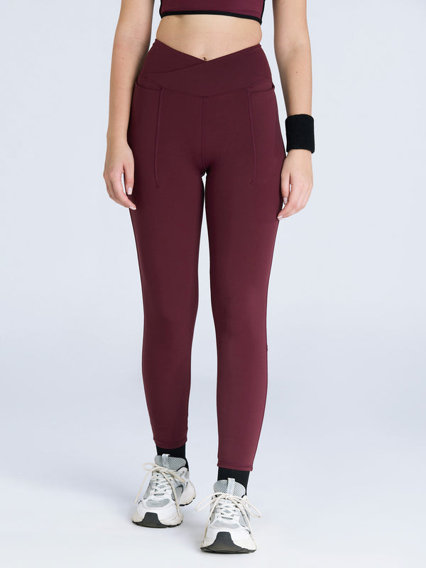 Burgundy Hourglass Snug Leggings
