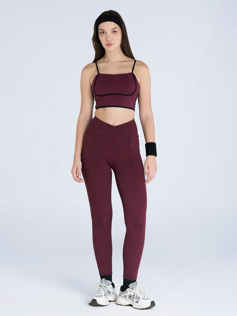 Burgundy Hourglass Snug Leggings