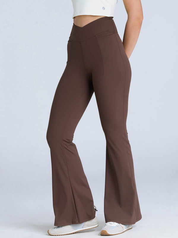 Brown Tall Hourglass Flared Leggings