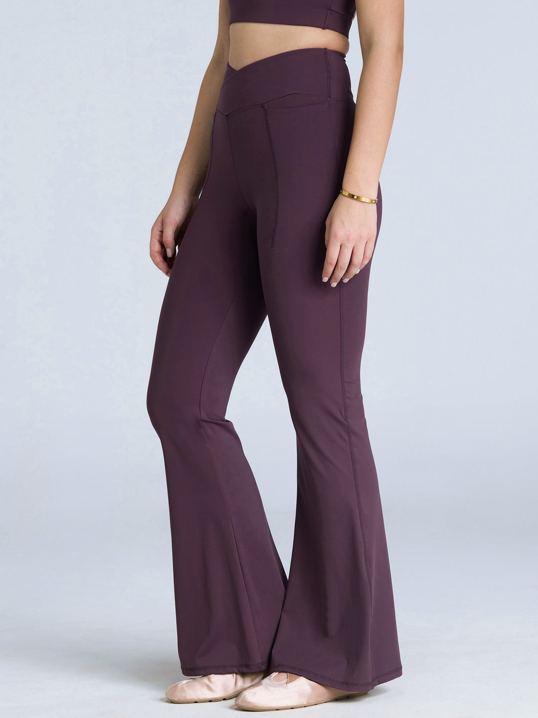 Wine Tall Hourglass Flared Leggings