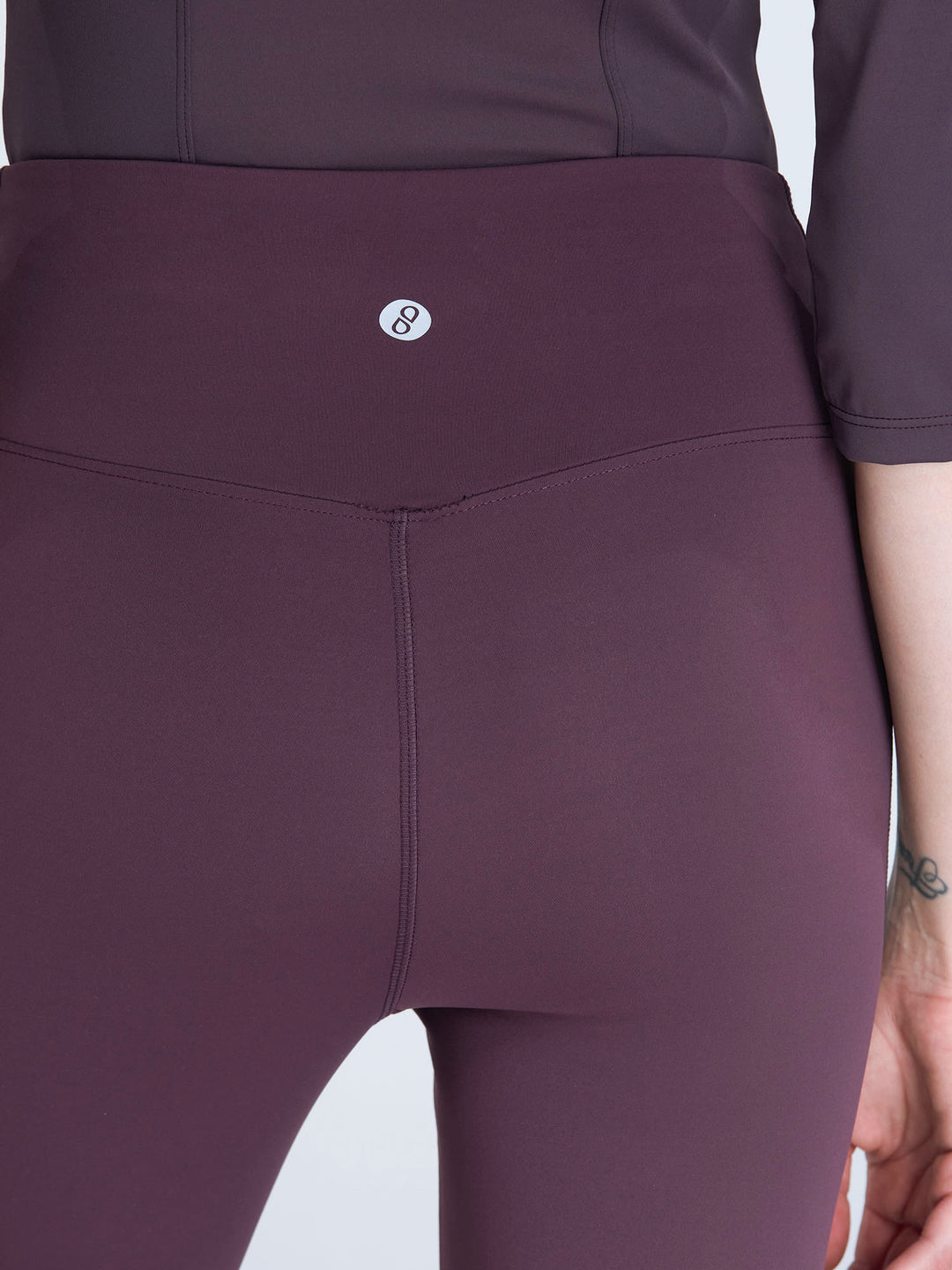 Wine Extra Tall Hourglass Flared Leggings