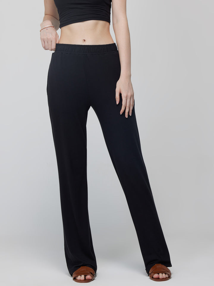 Black Float Flare Pants