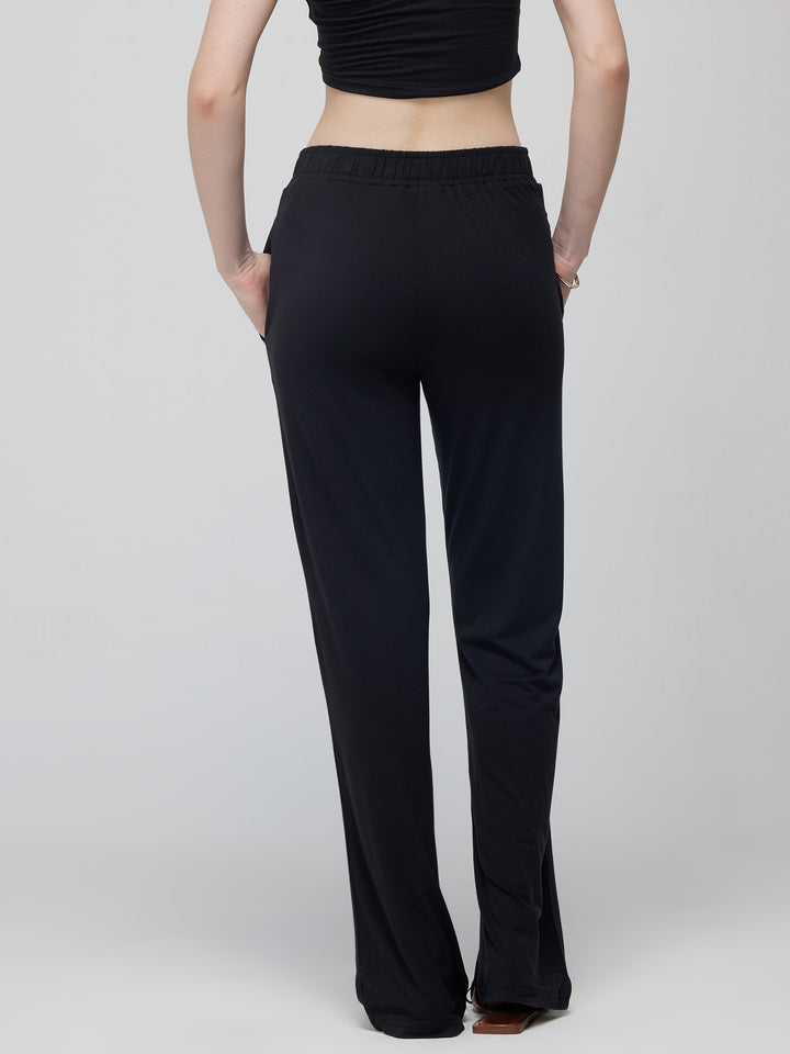 Black Float Flare Pants